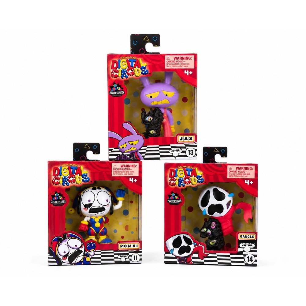 The Amazing Digital Circus Abstracted Figures Lot 3 Pomni Jax Gangle NEW NIB 4"